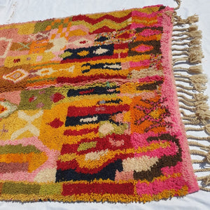 GNIN | 8'5x5 Ft | 2,5x1,5 m | Moroccan Colorful Rug | 100% wool handmade - OunizZ