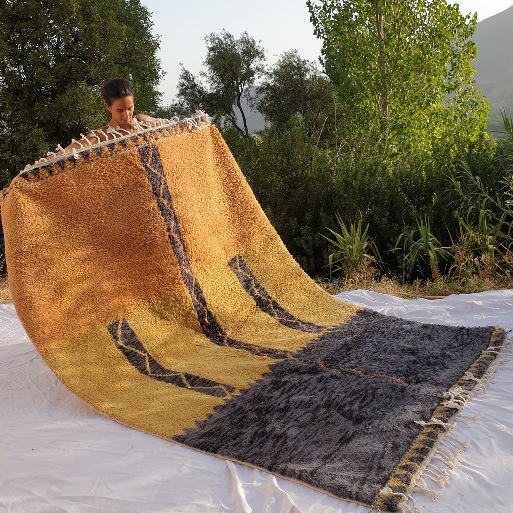 GOULDA | 9'7x6'8 Ft | 3x2 m | Moroccan Beni Ourain Rug | 100% wool handmade - OunizZ