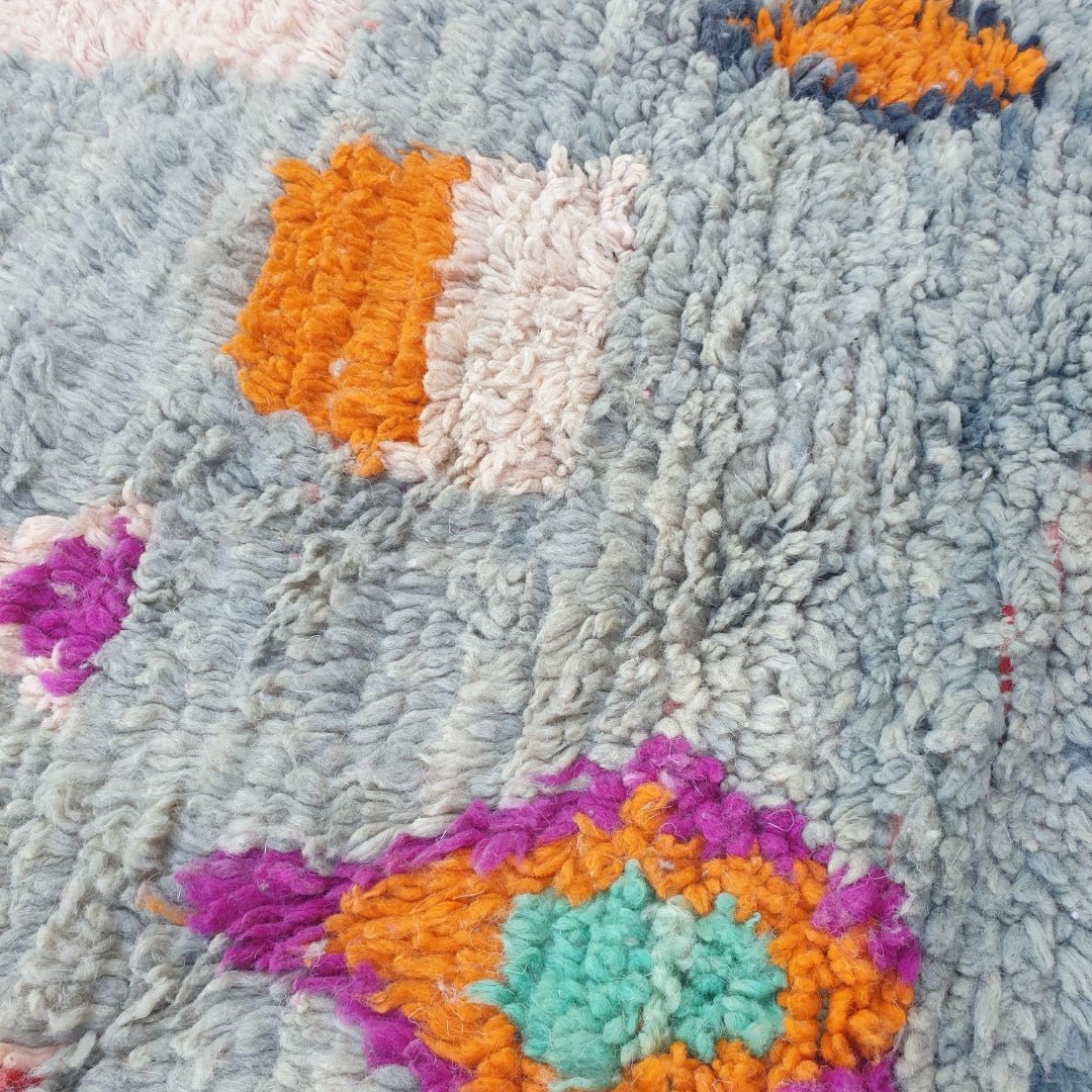 Gouraya - MOROCCAN RUG BOUJAD | Moroccan Berber Rug | Colorful Rug Moroccan Carpet | Authentic Handmade Berber Bedroom Rugs | 9'94x6'69 Ft | 303x204 cm - OunizZ
