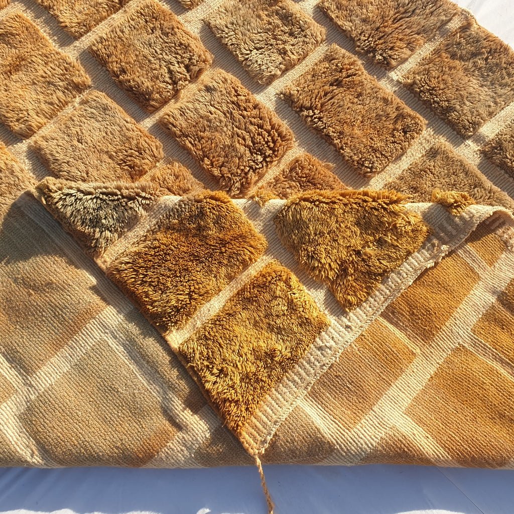 Gwata | Moroccan Beni Mrirt rug Ultra Soft & Thick | 10x8 Ft | 325x240 cm | Moroccan Colorful Beni Mrirt Rug | 100% wool handmade - OunizZ