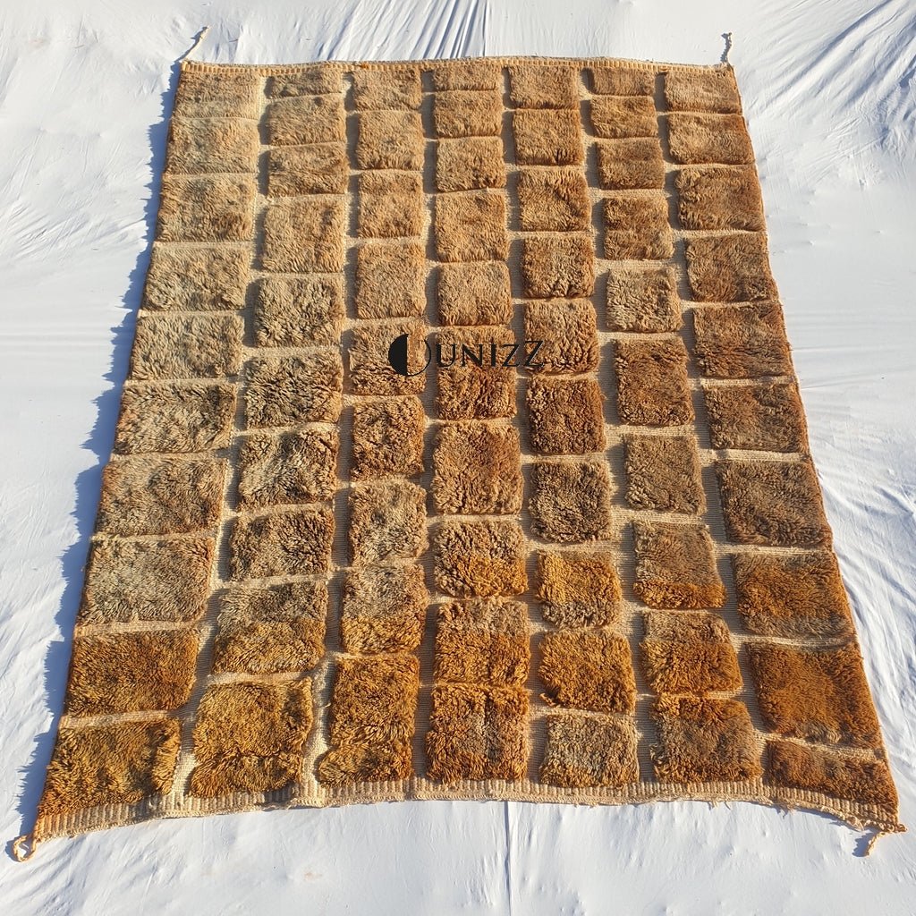 Gwata | Moroccan Beni Mrirt rug Ultra Soft & Thick | 10x8 Ft | 325x240 cm | Moroccan Colorful Beni Mrirt Rug | 100% wool handmade - OunizZ