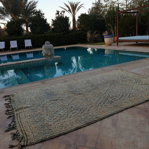 HABLA | 10'6x6'4 Ft | 3,22x1,95 m | Moroccan VINTAGE Colorful Rug | 100% wool handmade - OunizZ