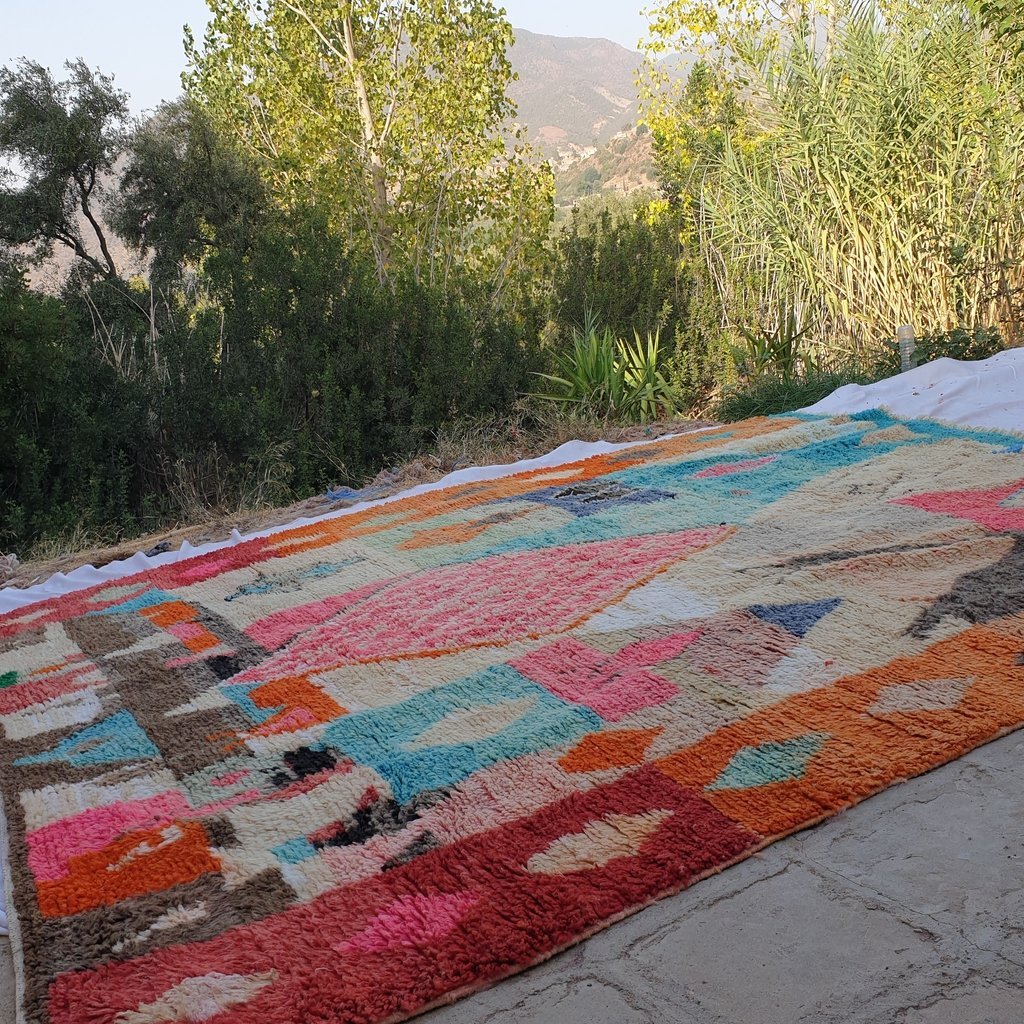HABYBA | Boujaad Rug 12'5x10'3 Ft | 380x313 CM | 100% wool handmade in Morocco - OunizZ