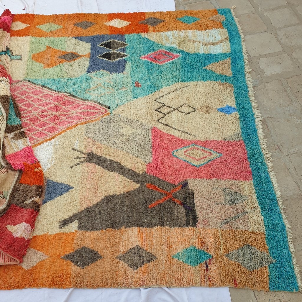 HABYBA | Boujaad Rug 12'5x10'3 Ft | 380x313 CM | 100% wool handmade in Morocco - OunizZ