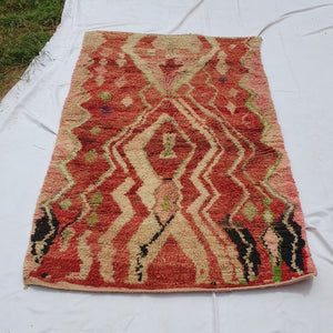 HAFZA | 8'5x5 Ft | 2,5x1,5 m | Moroccan Colorful Rug | 100% wool handmade - OunizZ