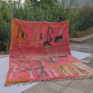 HALAWA | Boujaad Rug 8x11'6 Ft 3,5x2,5 M | 100% wool handmade in Morocco - OunizZ