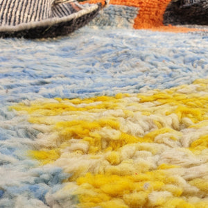 HALMANA | 9'3x7 Ft | 3x2 m | Moroccan Beni Ourain Rug | 100% wool handmade - OunizZ