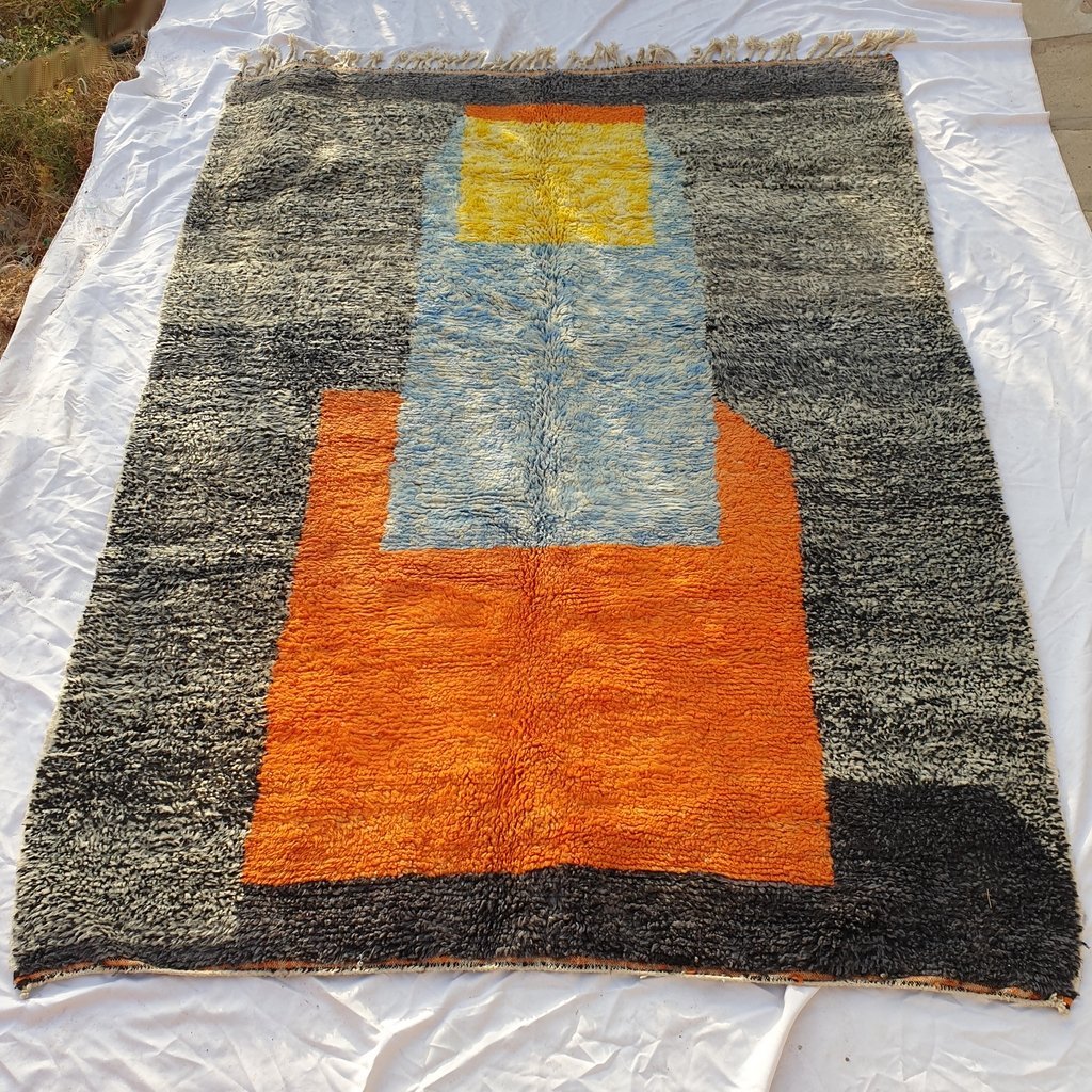 HALMANA | 9'3x7 Ft | 3x2 m | Moroccan Beni Ourain Rug | 100% wool handmade - OunizZ