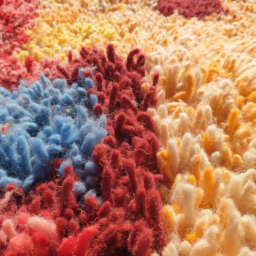 Halwa - MOROCCAN BOUJAAD RUG | Berber Colorful Area Rug for living room Handmade Authentic Wool | 9'3x5'9 Ft | 284x180 cm - OunizZ