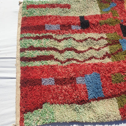 Halwa - MOROCCAN BOUJAAD RUG | Berber Colorful Area Rug for living room Handmade Authentic Wool | 9'3x5'9 Ft | 284x180 cm - OunizZ