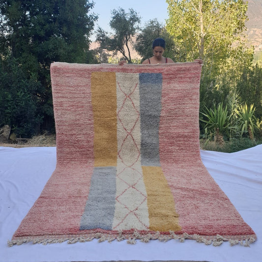 HAMOSHA | 9'8x6'4 Ft | 3x2 m | Moroccan Colorful Rug | 100% wool handmade - OunizZ