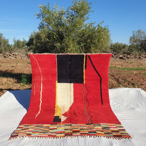 HAMRA (Ultra Fluffy Beni rug) | 9'5x7 Ft | 2,90x2,16 m | Moroccan Beni Ourain Rug | 100% wool handmade - OunizZ