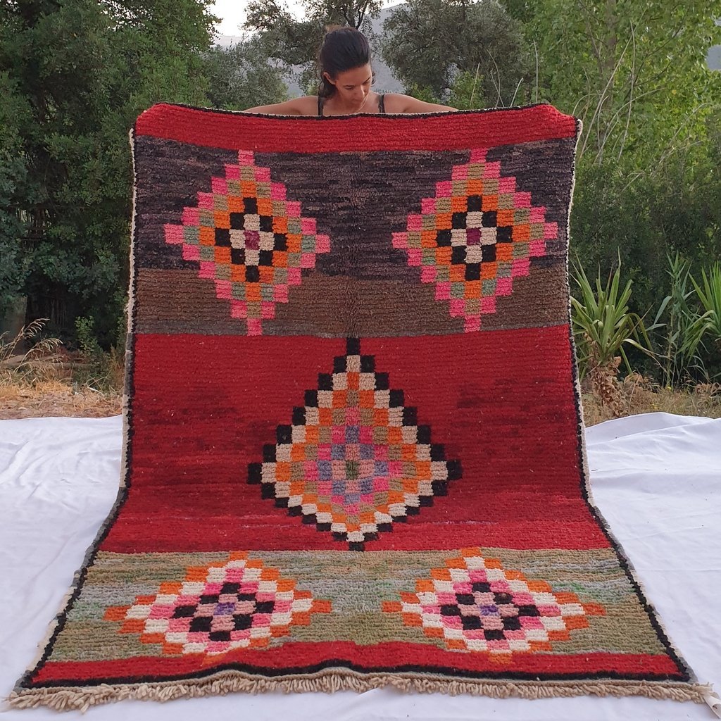 HAMRY | 8x5'5 Ft | 2,5x1,7 m | Moroccan Colorful Rug | 100% wool handmade - OunizZ