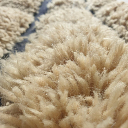 Handcrafted BENI MOROCCAN RUG | Dye Wool Authentic & Soft Rug | Berber Moroccan Rug | Moroccan Woolen Carpet Chinla | 9'3x6'4 Ft | 2,84x1,95 m - OunizZ