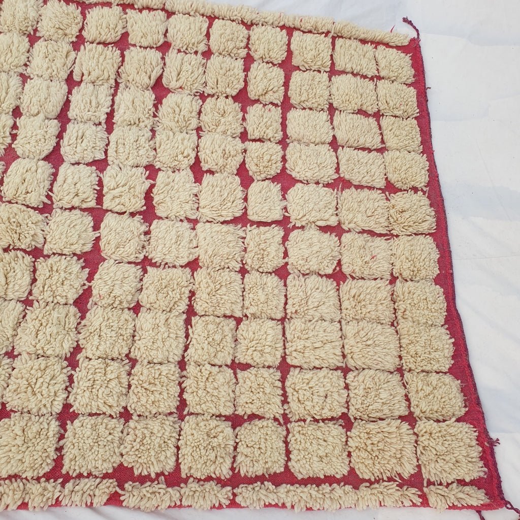 Handcrafted BENI MOROCCAN RUG | Dye Wool Authentic & Soft Rug | Berber Moroccan Rug | Moroccan Woolen Carpet Gouta | 8'3x5'2 Ft | 2,53x1,58 m - OunizZ