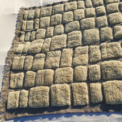 Handcrafted BENI MOROCCAN RUG | Dye Wool Authentic & Soft Rug | Berber Moroccan Rug | Moroccan Woolen Carpet Gouta | 9x7'7 Ft | 2,73x2,34 m - OunizZ