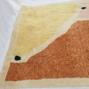 Handcrafted BENI MOROCCAN RUG | Dye Wool Authentic & Soft Rug | Berber Moroccan Rug | Moroccan Woolen Carpet Harti | 15x10'2 Ft | 4,55x3,12 m - OunizZ