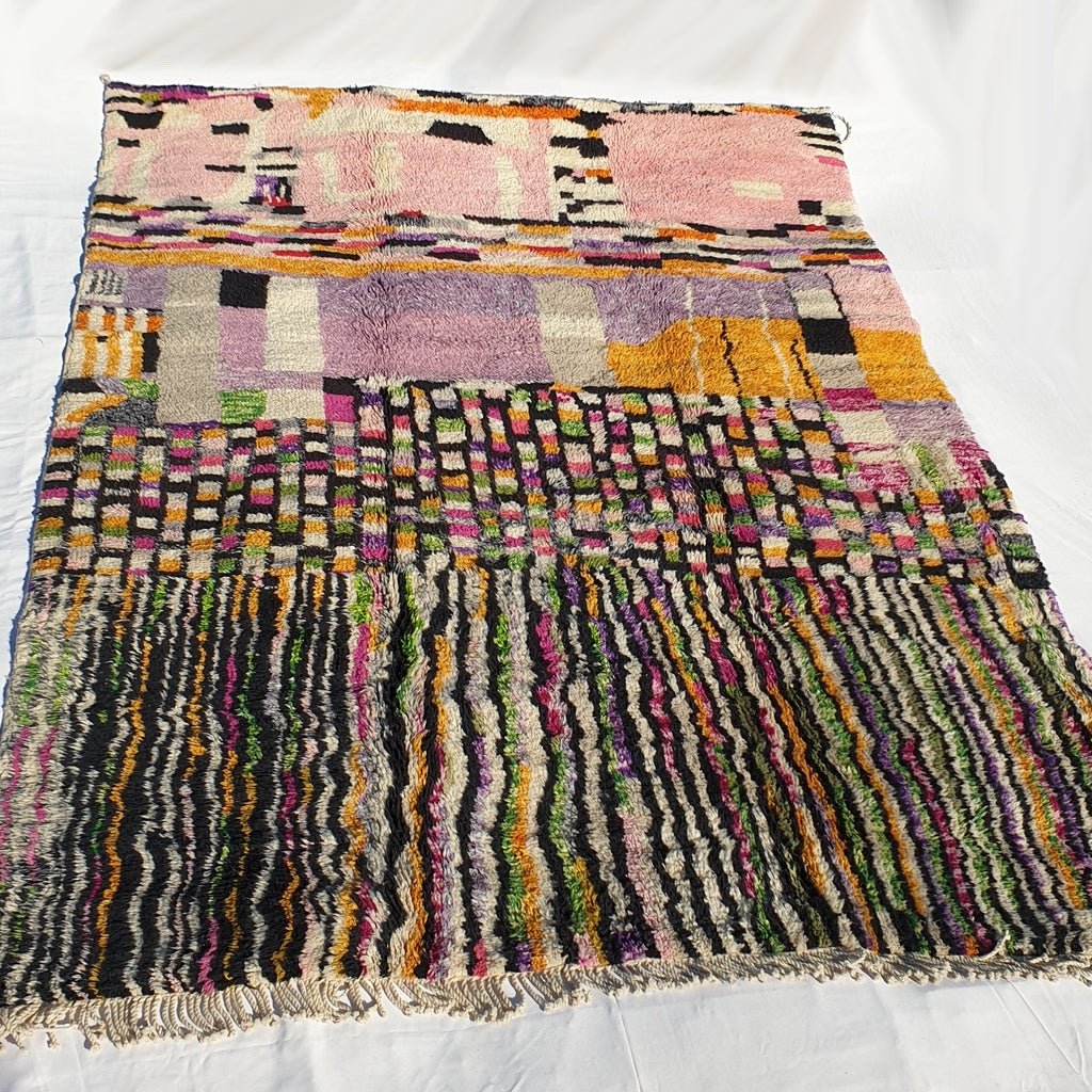 Handcrafted BENI MOROCCAN RUG | Dye Wool Authentic & Soft Rug | Berber Moroccan Rug | Moroccan Woolen Carpet Kalifa | 11'5x8'2 Ft | 3,50x2,50 m - OunizZ