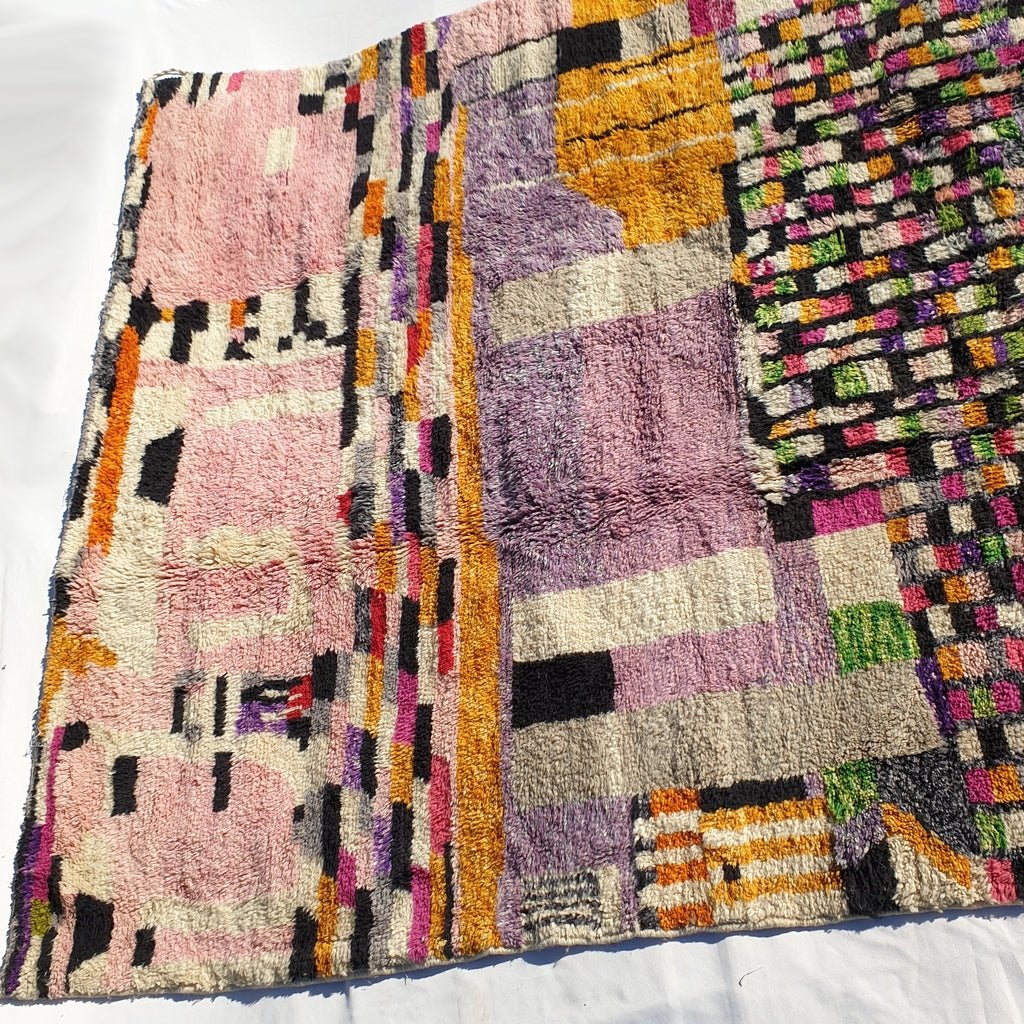 Handcrafted BENI MOROCCAN RUG | Dye Wool Authentic & Soft Rug | Berber Moroccan Rug | Moroccan Woolen Carpet Kalifa | 11'5x8'2 Ft | 3,50x2,50 m - OunizZ