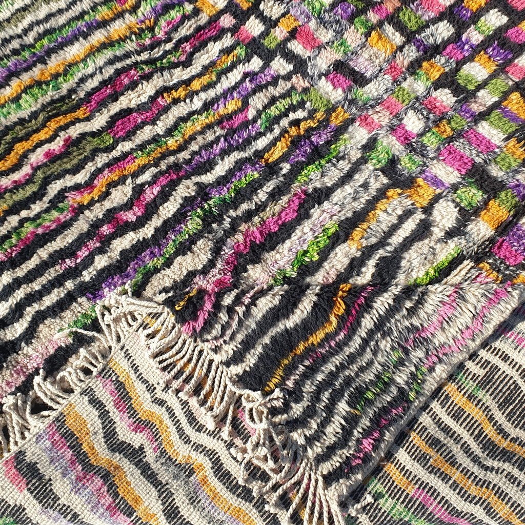 Handcrafted BENI MOROCCAN RUG | Dye Wool Authentic & Soft Rug | Berber Moroccan Rug | Moroccan Woolen Carpet Kalifa | 11'5x8'2 Ft | 3,50x2,50 m - OunizZ