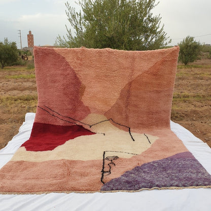 Handcrafted Beni Moroccan Rug 