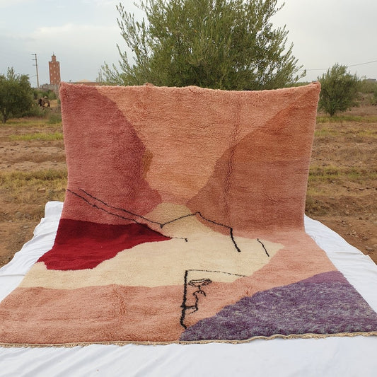 Handcrafted Beni Moroccan Rug 