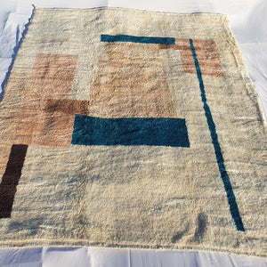Handcrafted BENI MOROCCAN RUG | Dye Wool Authentic & Soft Rug | Berber Moroccan Rug | Moroccan Woolen Carpet Tarila | 10x8'5 Ft | 3x2,60 m - OunizZ