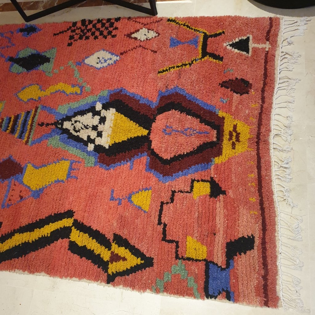 HANU | 7'5x5 Ft | 2,30x1,50 m | Moroccan Colorful Rug | 100% wool handmade - OunizZ