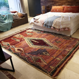 HARE | 9'2x6'6 Ft | 2,80x2,00 m | Moroccan Colorful Rug | 100% wool handmade - OunizZ