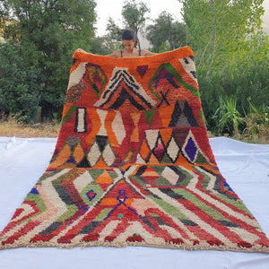 HAYZA | 9'9x6'7 Ft | 3x2 m | Moroccan Colorful Rug | 100% wool handmade - OunizZ