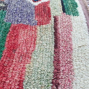 Hazza - MOROCCAN RUG BOUJAD | Moroccan Berber Rug | Colorful Rug Moroccan Carpet | Authentic Handmade Berber Bedroom Rugs | 8'89x5'48 Ft | 271x167 cm - OunizZ