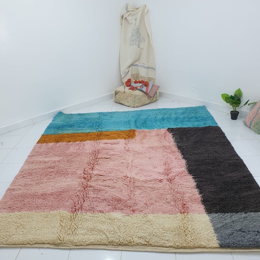 HDACH (Ultra Fluffy Beni rug) | 10x8 Ft | 3x2,50 m | Moroccan Beni Mrirt Rug | 100% wool handmade - OunizZ