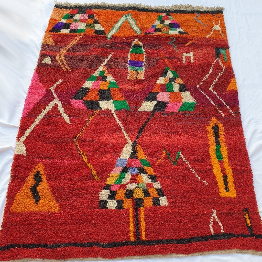 HEBRA | 9x6'7 Ft | 2,75x2 m | Moroccan Colorful Rug | 100% wool handmade - OunizZ