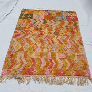 HEGGAL | 8x5 Ft | 2,5x1,5 m | Moroccan Colorful Rug | 100% wool handmade - OunizZ