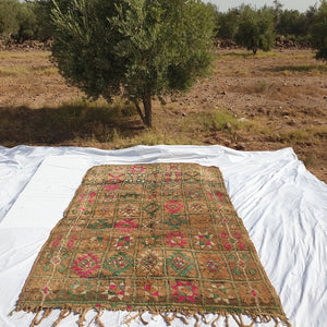 HELME | 9'2x5'8 Ft | 2,8x1,77 m | Moroccan VINTAGE Colorful Rug | 100% wool handmade - OunizZ