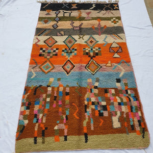 HELMUS | 8'5x5 Ft | 2,5x1,5 m | Moroccan Colorful Rug | 100% wool handmade - OunizZ