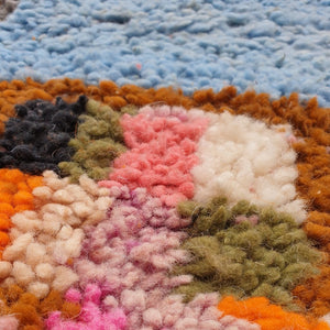 HELMUS | 8'5x5 Ft | 2,5x1,5 m | Moroccan Colorful Rug | 100% wool handmade - OunizZ