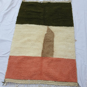 HINDA | 8'2x5'3 Ft | 2,50x1,60 m | Moroccan Beni Ourain Rug | 100% wool handmade - OunizZ