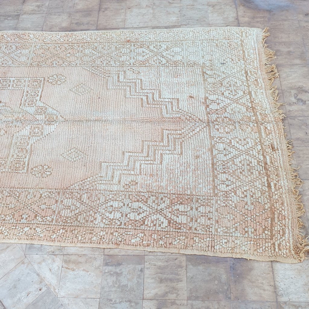 HIRA | 9'2x4'6 Ft | 3,45x1,55 m | Moroccan VINTAGE Colorful Rug | 100% wool handmade - OunizZ