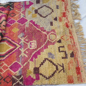 HJIRA | 8x5 Ft | 2,55x1,6 m | Moroccan Colorful Rug | 100% wool handmade - OunizZ