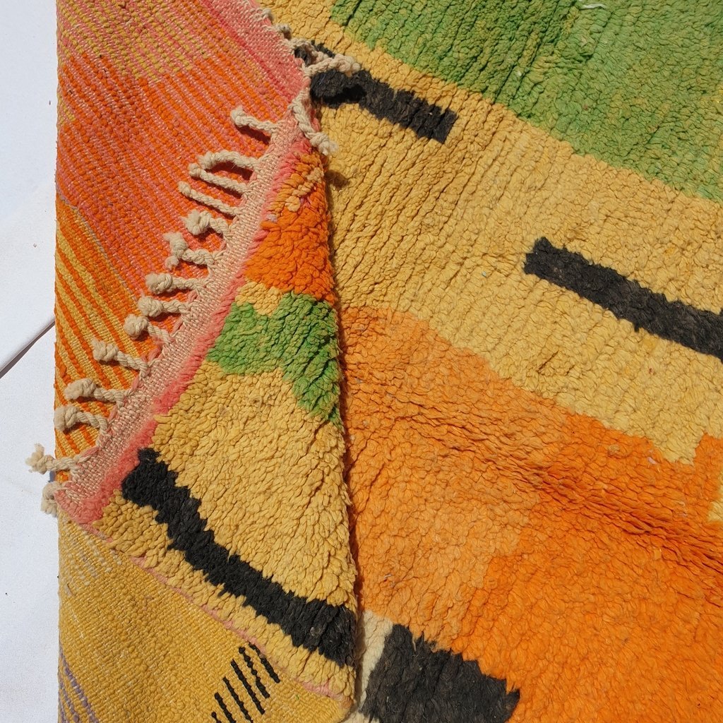 HNIDA | 6'5x4'4 Ft | 200x130 cm | Moroccan Colorful Rug | 100% wool handmade - OunizZ