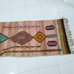 HNIKA Runner | 16x3 Ft | 5x0,90 m | Moroccan Colorful Rug | 100% wool handmade - OunizZ