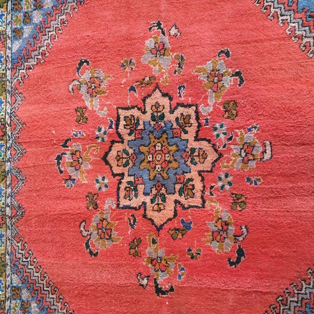 HULM | 10x6,4 Ft | 3x2 m | Moroccan VINTAGE Rabat Rug | 100% wool handmade - OunizZ