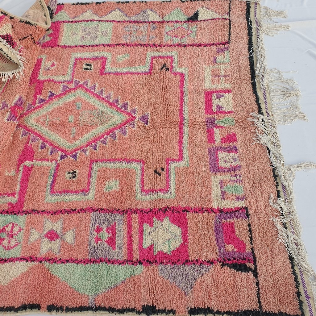 HYBA | 10x6'5 ft | 3x2 m | Moroccan VINTAGE STYLE Colorful Rug | 100% wool handmade - OunizZ