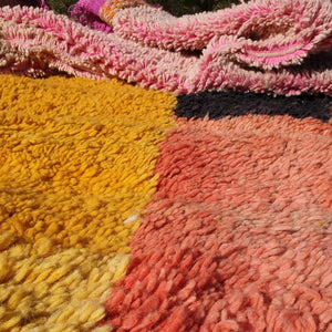IDOUH | 12'2x8'5 ft | 3,7x2,6 m | Moroccan Colorful Rug | 100% wool handmade - OunizZ