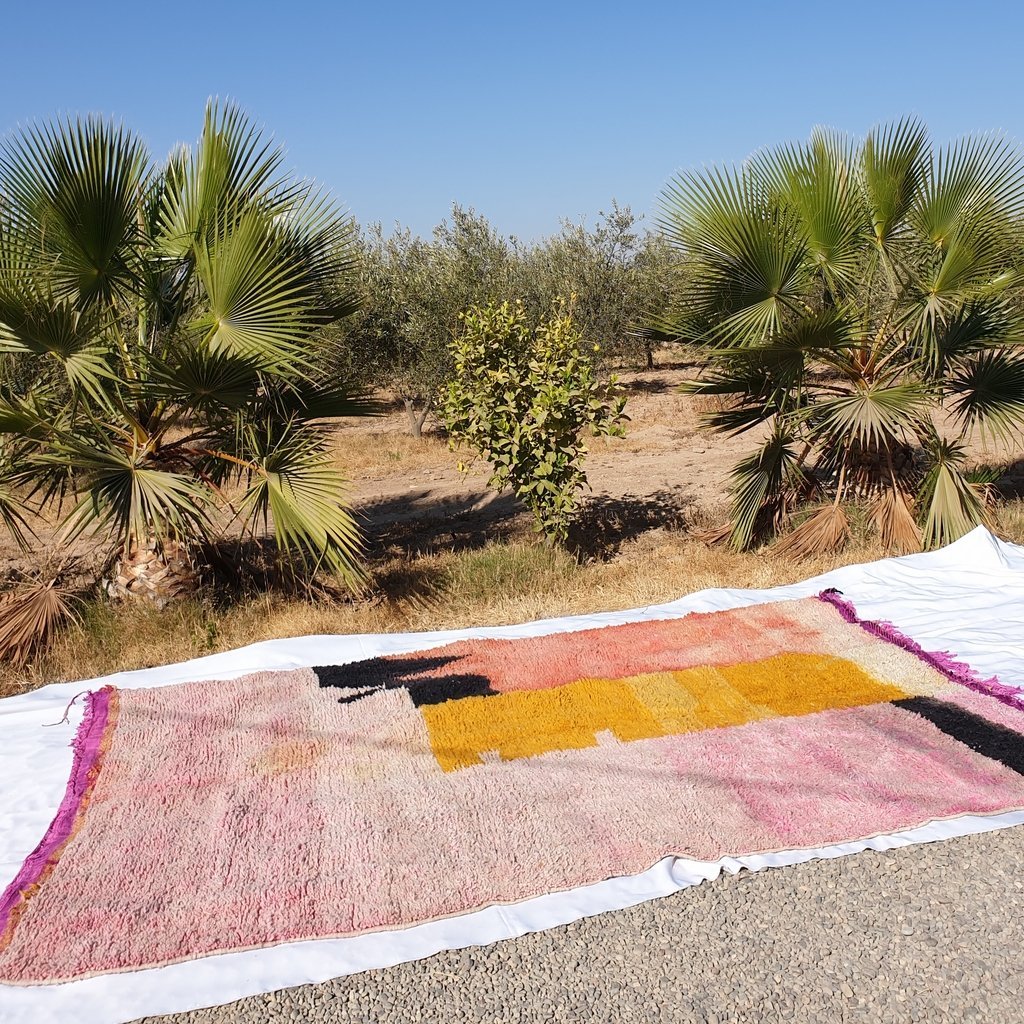 IDOUH | 12'2x8'5 ft | 3,7x2,6 m | Moroccan Colorful Rug | 100% wool handmade - OunizZ