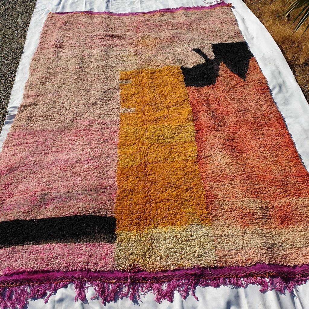 IDOUH | 12'2x8'5 ft | 3,7x2,6 m | Moroccan Colorful Rug | 100% wool handmade - OunizZ