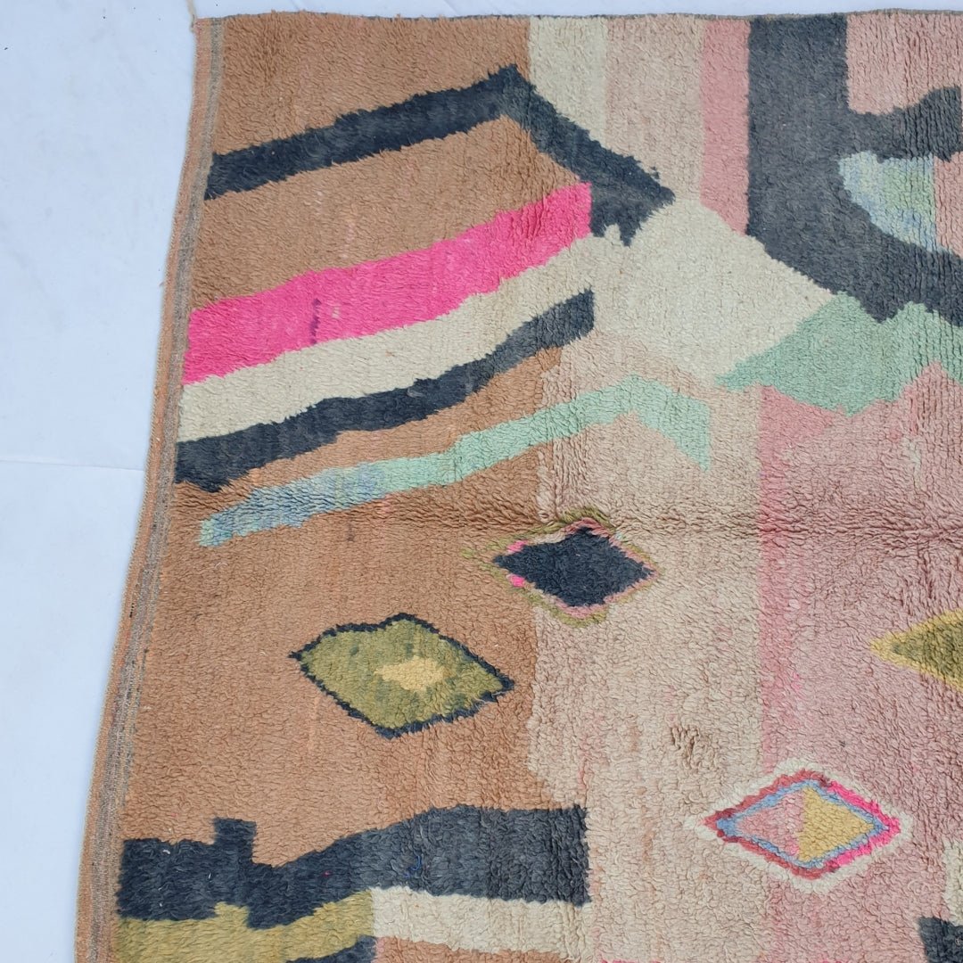 Ifoulki - MOROCCAN RUG BOUJAD | Moroccan Berber Rug | Colorful Rug Moroccan Carpet | Authentic Handmade Berber Bedroom Rugs | 10'10x7'08 Ft | 308x216 cm - OunizZ