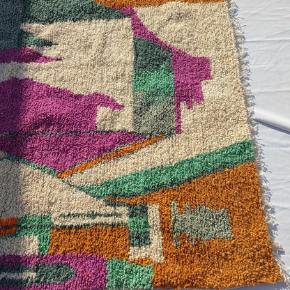 IFSOUSN | 9'8x6'6 Ft | 3x2 m | Moroccan Colorful Rug | 100% wool handmade - OunizZ