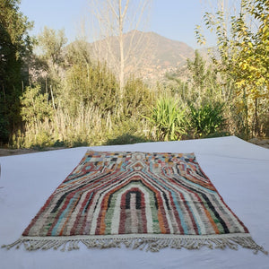 Ijja - MOROCCAN RUG BOUJAD | Moroccan Berber Rug | Colorful Rug Moroccan Carpet | Authentic Handmade Berber Bedroom Rugs | 9'84x6'39 Ft | 300x195 cm - OunizZ